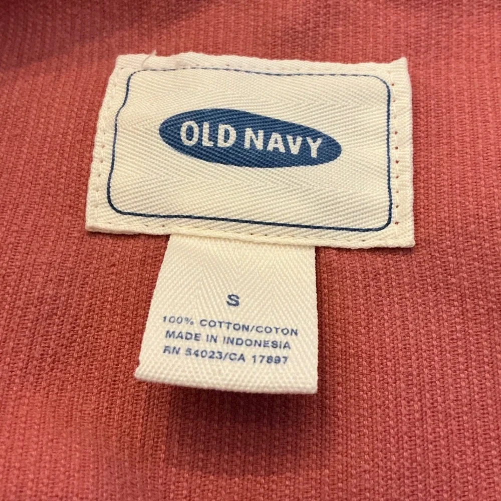 Old Navy Vintage Corduroy Utility Jacket Pink Snap Front Belted Women S Fall 03 - Picture 4 of 10